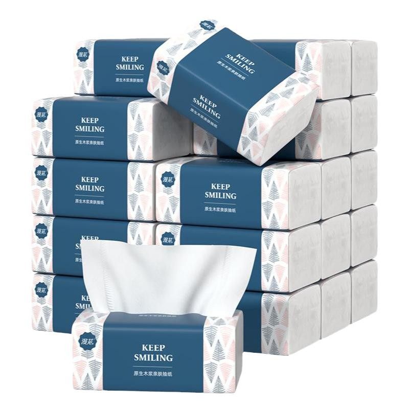 漫花360张大包纸巾抽纸家用实惠装整箱餐巾纸大尺寸卫生面巾纸tk1