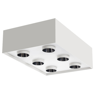 六头斗胆灯超薄明装射灯智能客厅主灯筒射灯一体防眩吸顶盒子灯