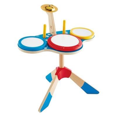 Hape架子鼓3+三重音律木制益智