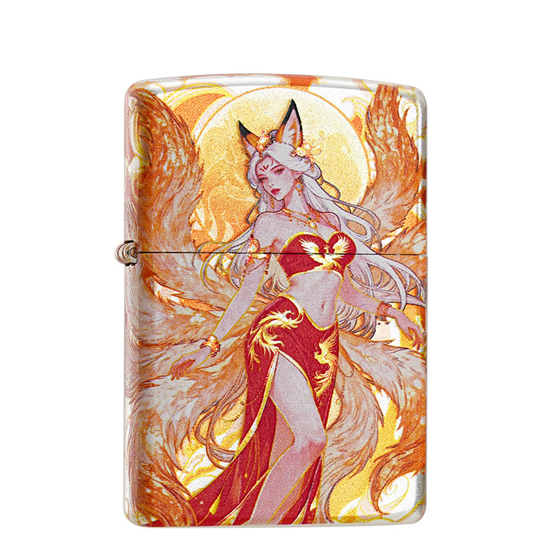 zippo九尾狐女镀银官方正品