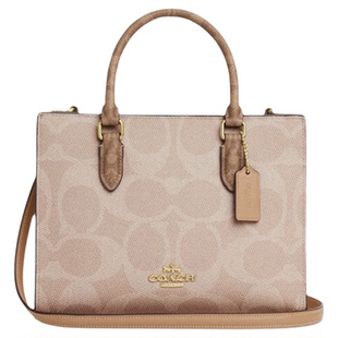 【国内现货】COACH/蔻驰Maggie托特包方型老花通勤单肩斜挎手提包