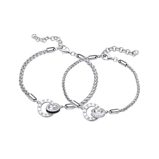 爱恋时光情侣手链纯银一对新款小众定制定情信物纪念礼物送男女友