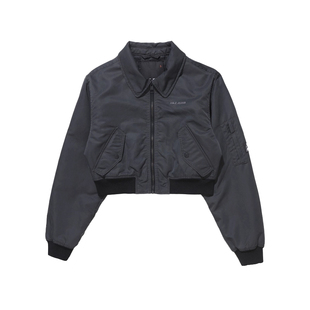 ABLE JEANS 2025冬季新款女士宽松潮流短款飞行员棉服夹克外套
