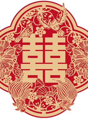 故宫红包静电贴喜字贴小挂饰