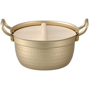 日本进口北陆小铝锅拉面锅汤锅双耳 煲汤家用韩式煮泡面锅关东煮