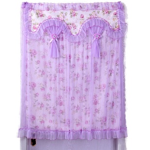 田园蕾丝布艺长帘半帘短帘门帘卧室厨房隔断半截门帘挂帘定制