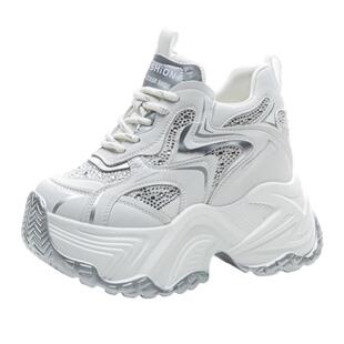 震地王小个子炸街老爹鞋女13cm厚底2025新款内增高运动休闲单鞋潮