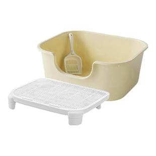 防外溅超大号猫砂盆半封闭猫沙盆子幼小猫屎盆矮脚猫专用猫咪厕所