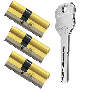 C级防盗门通开锁芯互开多开锁芯医院物业学校工程统一钥匙叶片锁