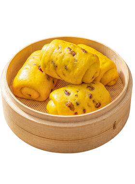 鹿有有南瓜山药红豆馒头早餐杂粮