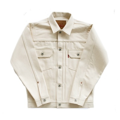 赤耳牛仔夹克unwash阿美咔叽白牛