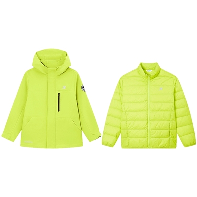 小暖壳2.0特步童装儿童三合一外套男童秋冬款保暖羽绒服三防上衣