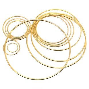 diy捕梦网手工材料 电镀金色铁圈圆环 风铃挂件装饰材料 各种规格