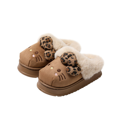 正版联名凯蒂猫棉拖鞋女厚底保暖