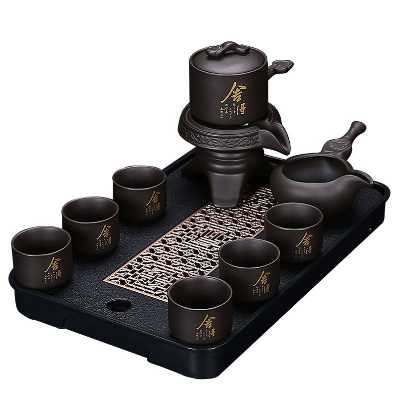 紫砂舍得石磨功夫茶具家用喝茶防功夫茶具