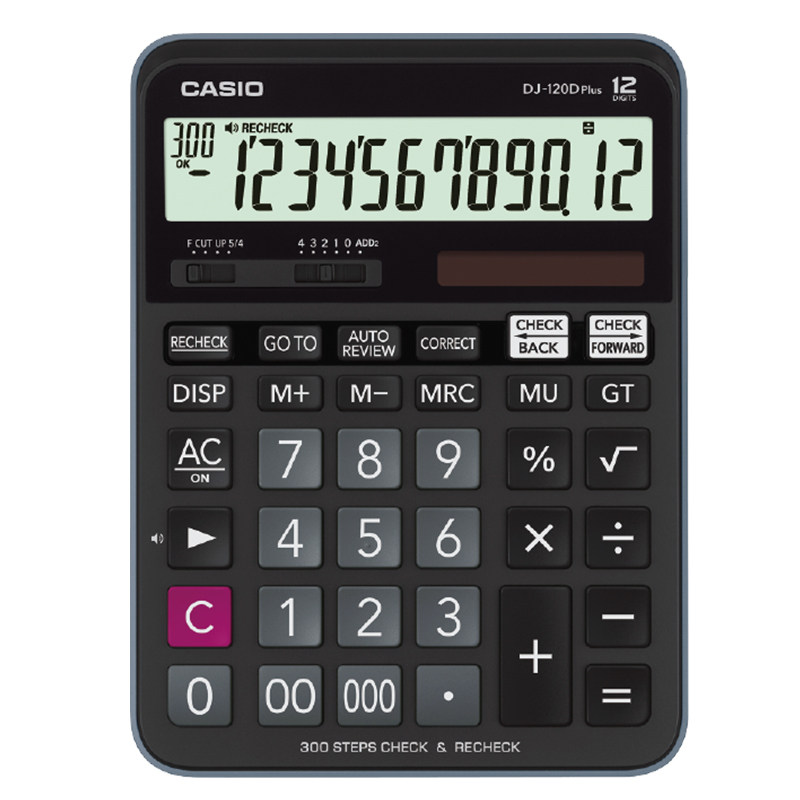 卡西欧DJ-120D PLUS计算器会计财务税率回查商务时尚办公太阳能