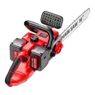 五羊本田王双电池大功率电锯充电式无刷伐木锯树户外手提锯树神器