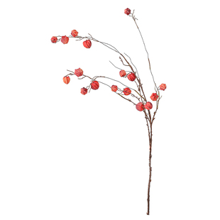 长枝仿真大灯笼果假花摆件客厅干花装饰落地摆设新年氛围感道具