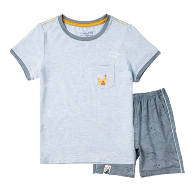 红豆莫代尔爽滑居家服短袖睡衣