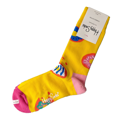 新款女中筒潮牌纯棉秋冬运动长袜白色大码百搭四季款嗨皮潮袜