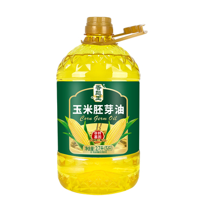 非转基因香飚王2.7L玉米胚芽油一级物理压榨健康食用油炒菜油烘焙