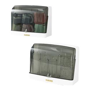 壁挂式防尘杯架置物架餐桌杯子水杯茶杯架子咖啡杯马克杯收纳盒