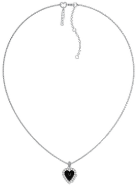 MARSEVEN黑色标签爱心项链