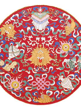 祝寿礼品珐琅彩景泰蓝玄关碳盘