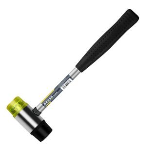 得力钢管柄地板安装锤橡胶锤小胶锤子橡皮锤尼龙锤榔头可更换锤头