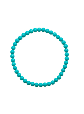 绿松石手串单圈女生圆珠手链