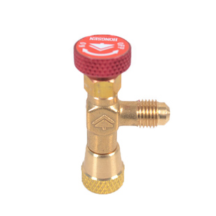 鸿森加液安全阀R410A R134a汽车空调低压冷媒阀r22截止阀加氟配件