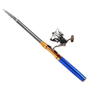 袖珍钢笔迷你远投矶竿钓鱼竿甩杆碳素抛竿路亚便携式裸小海竿套装