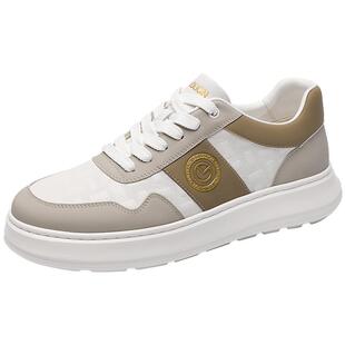 Goldlion/金利来男休闲板鞋软底不累脚 商务休闲风通勤厚底小白鞋