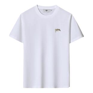 HLA/海澜之家短袖父亲节T恤男圆领套头纯色体恤衫短袖爸爸上衣男