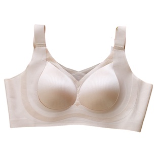 薄款大胸光面亲肤透气定型聚拢调整型文胸宽肩带收副乳无钢圈内衣