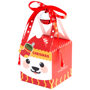 圣诞节苹果小礼物包装盒平安夜新款手提卡通平安果空盒子礼盒送礼