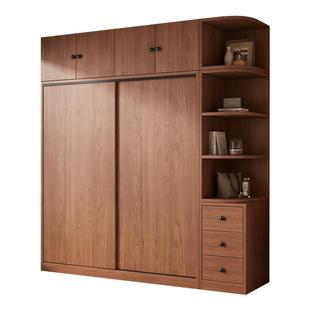 中古风衣柜家用卧室推拉门衣橱小户型经济型储物柜收纳柜儿童衣柜