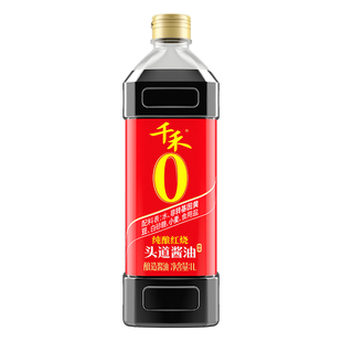 千禾零添加纯酿红烧老抽酱油1L家用红烧肉上色红亮烧菜调味旗舰店