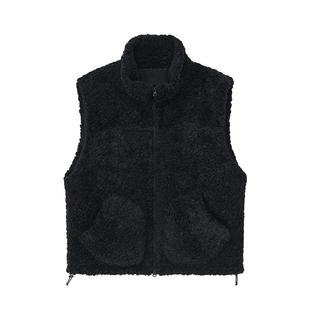 冬季新款防羊羔毛拉链马甲男宽松休闲百搭无袖背心外套男