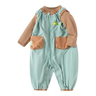 巴拉巴拉婴儿背带裤套装宝宝连体衣外出服两件套儿童春装新款童装