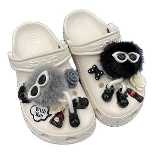 女款洞洞鞋女凉鞋包头拖鞋两穿镂空夏季凉拖沙滩鞋鞋子hellokitty