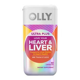 【自营】OLLY小心肝熬夜奶蓟草辅酶Q10水飞蓟辅酶Q10心肝养心60粒