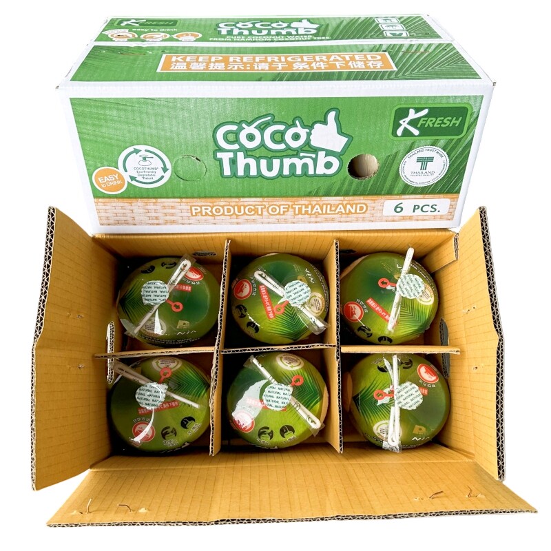 新货泰国KFRESH易开宝椰青6个CoCo好 香水地雷椰子易开椰新鲜包邮