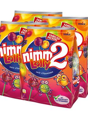德国二宝nimm2水果棒棒糖80支
