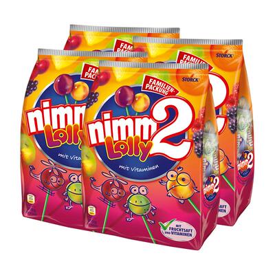 德国二宝nimm2水果棒棒糖80支