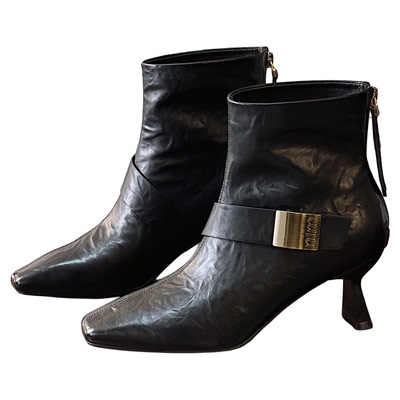 方头高跟短靴细跟气质切尔西靴