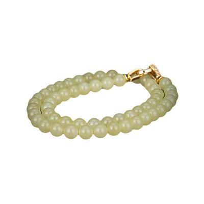 老坑料6mm黄玉珠串七彩云南