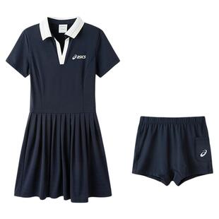 ASICS/亚瑟士儿童夏新款女童吸湿速干凉感收腰百褶运动连衣裙套装