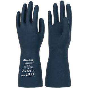 兰浪氯丁橡胶防腐蚀耐酸碱耐磨手套劳保化工实验化学品强碱SR300