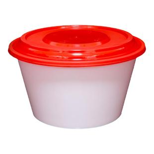 一次性餐盒圆形打包盒高盖1250/1500ml麻辣烫打包碗商用饭盒加厚
